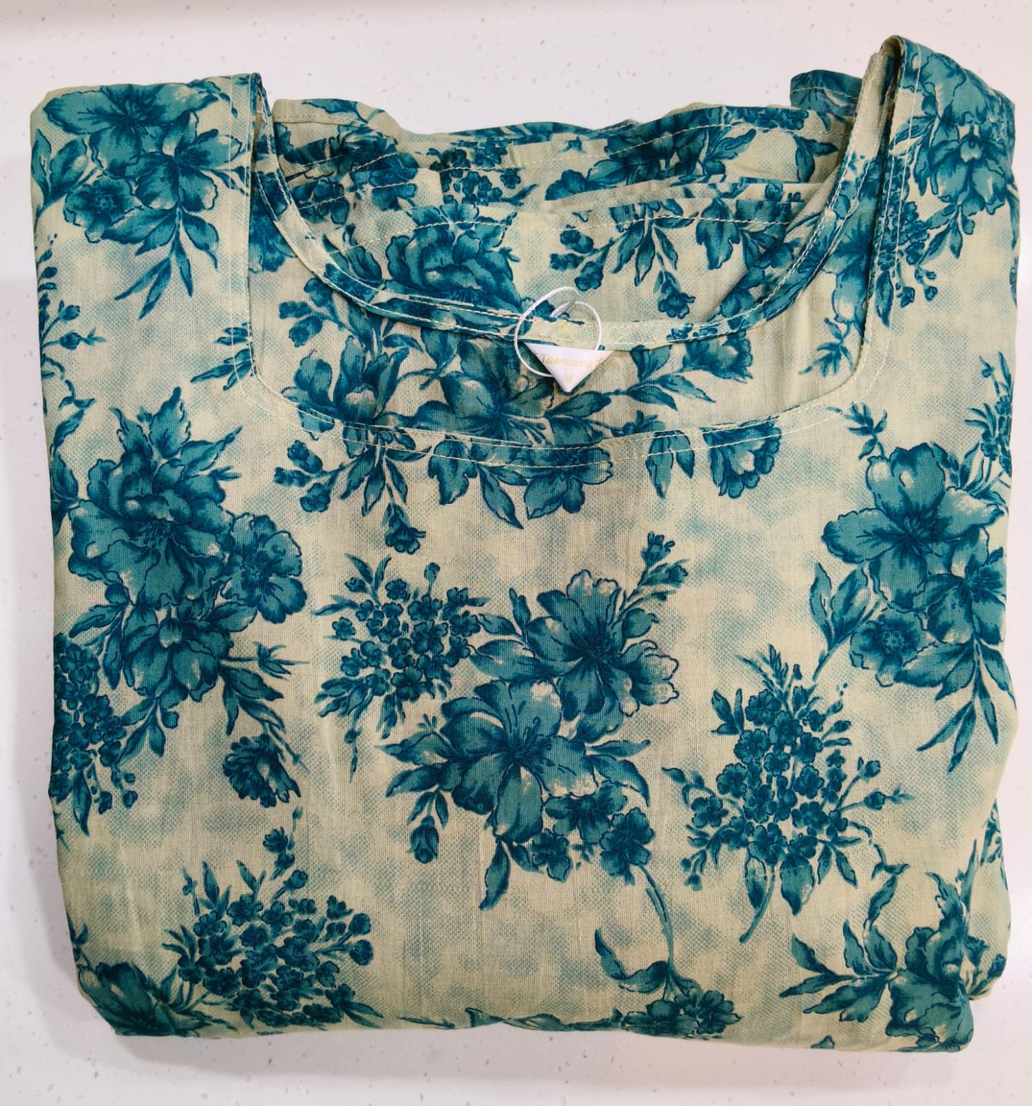 Green Floral Kurta