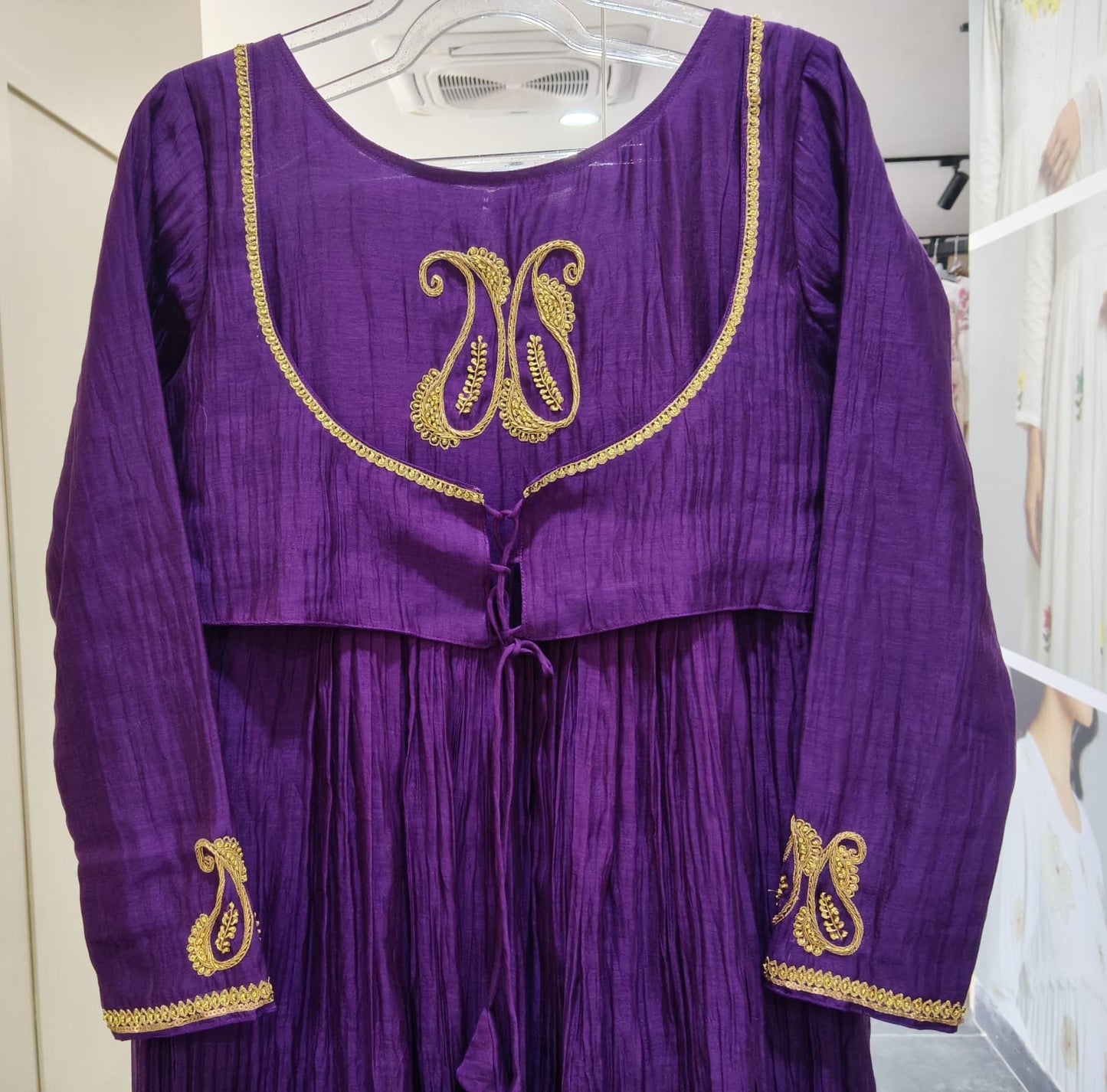 Chanderi Dual Shade Violet Purple 3pc Suit