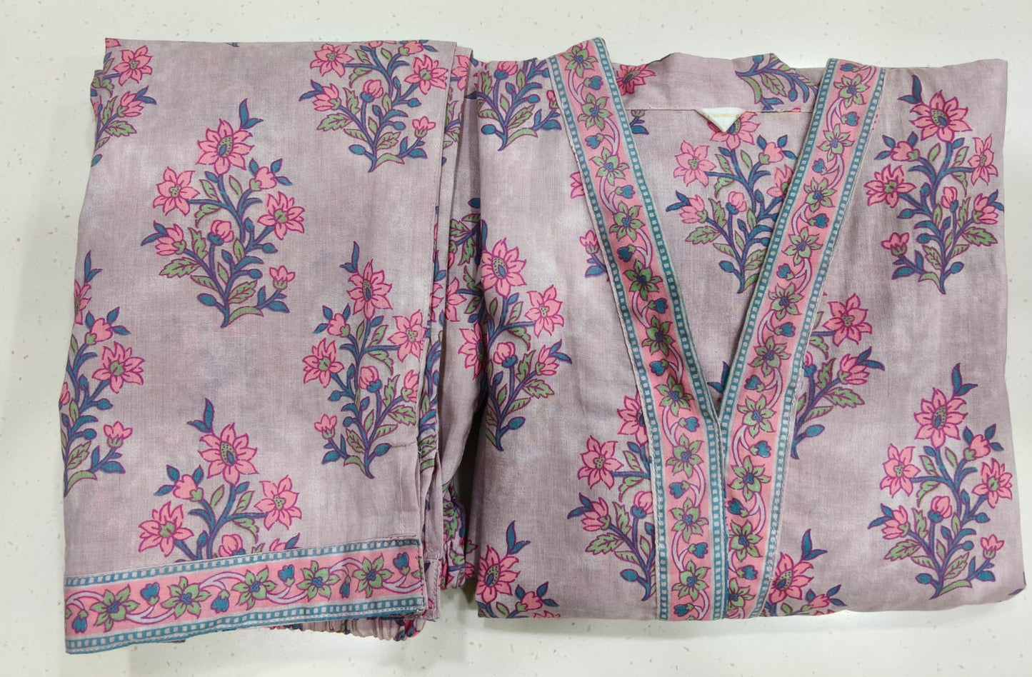 Pink Floral collar Co Ord Set