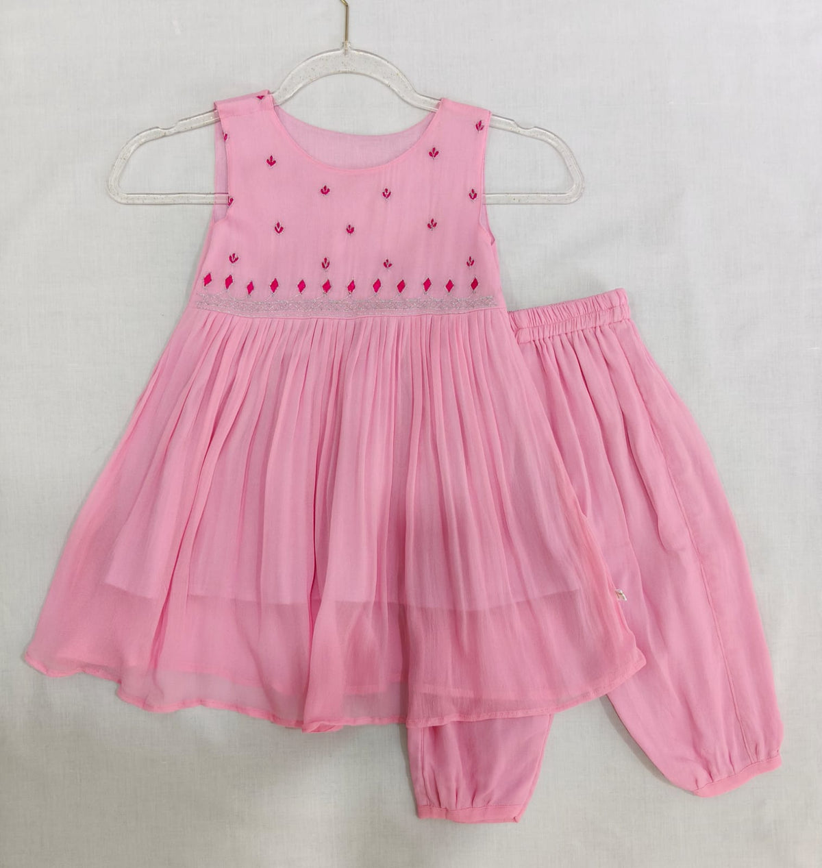 Pink Georgette Coord set