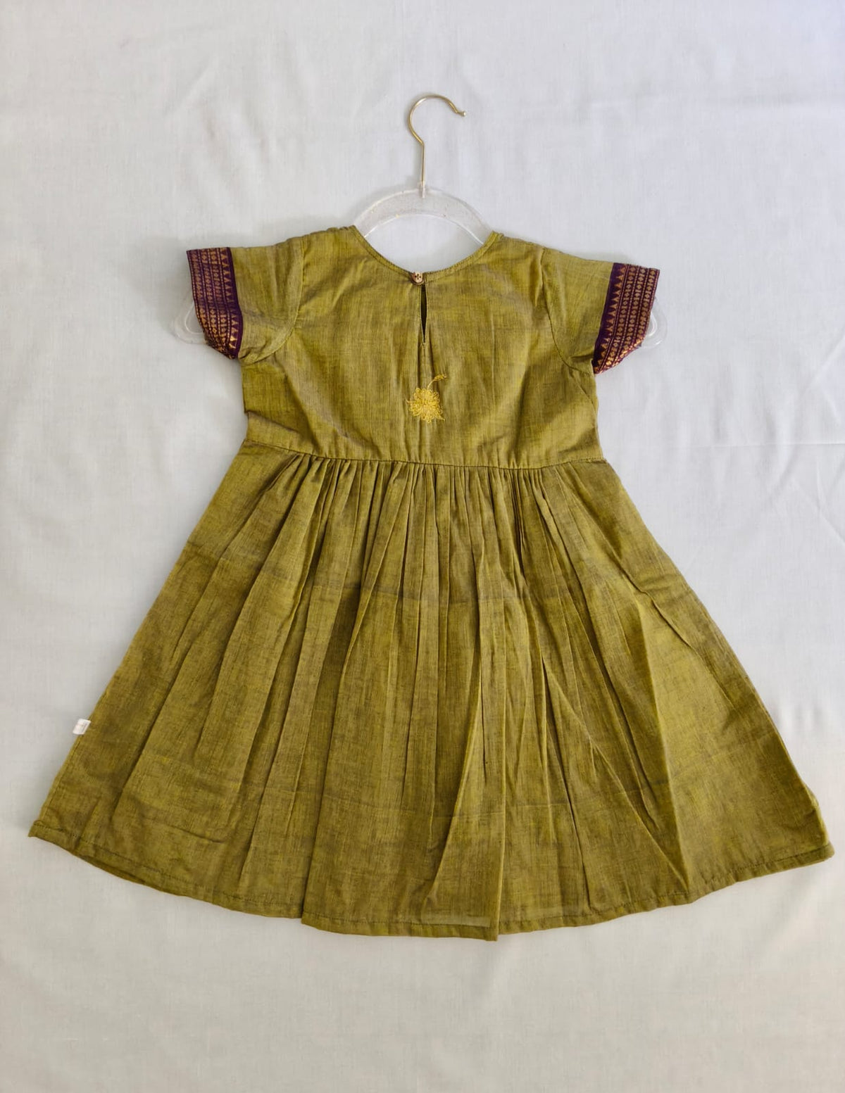 Green W Black Border--Silk Cotton