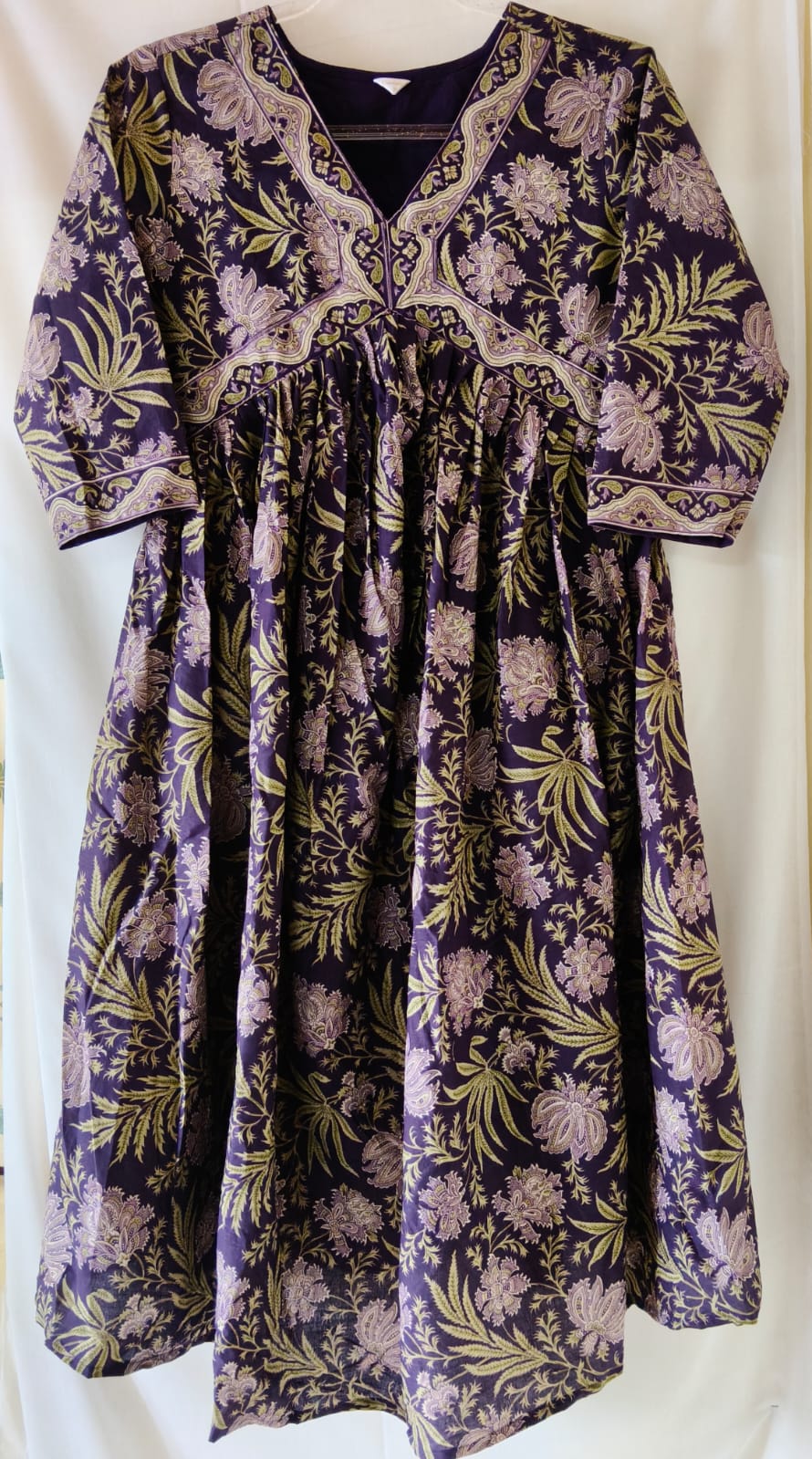 Violet Aliya Cut Floral Kurta with Lining