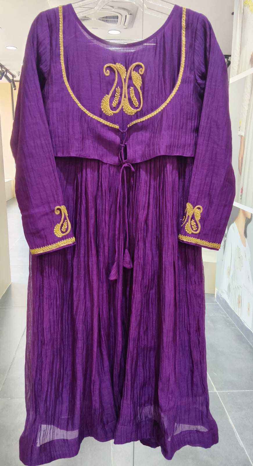 Chanderi Dual Shade Violet Purple 3pc Suit