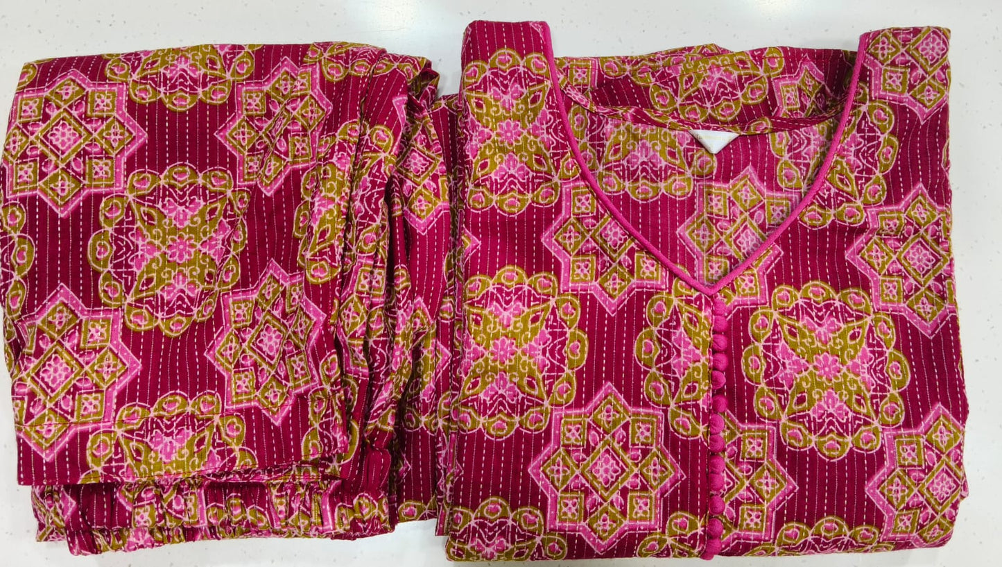 Rani Pink Floral Co Ord Set
