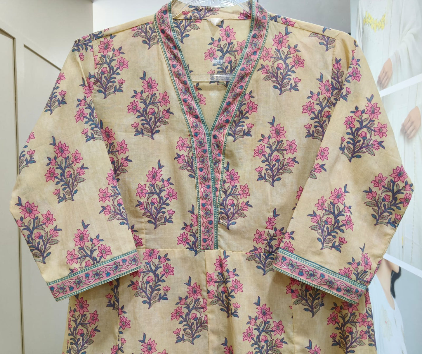 Yellow Floral collar  Co Ord Set