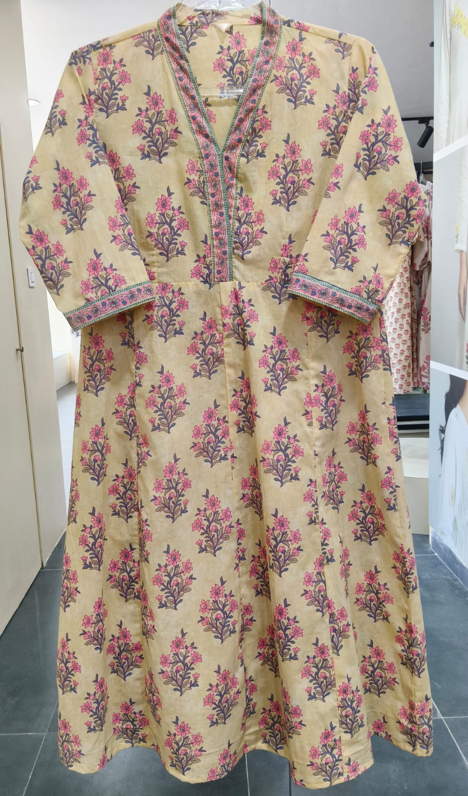 Yellow Floral collar  Co Ord Set