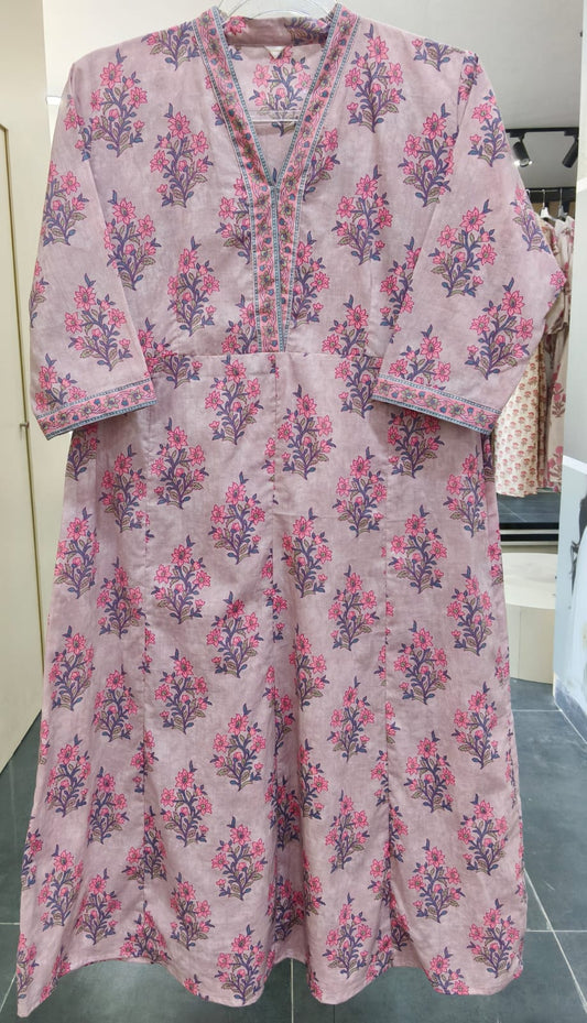 Pink Floral collar  Co Ord Set