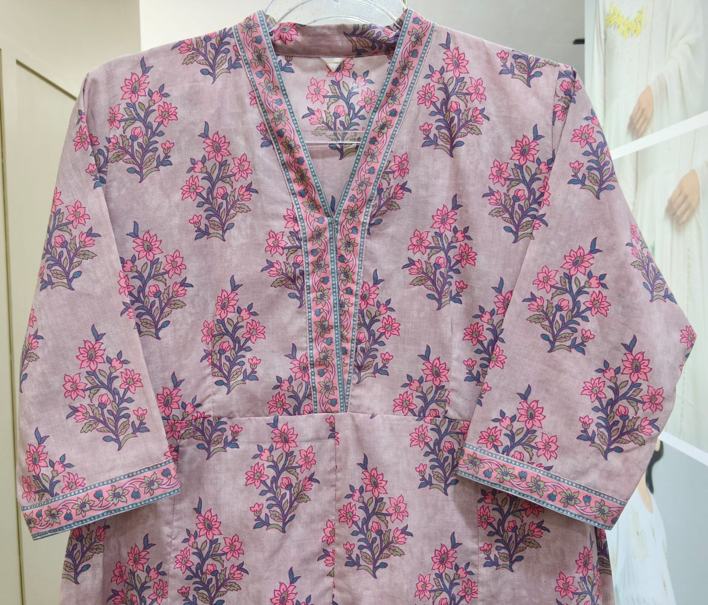 Pink Floral collar  Co Ord Set