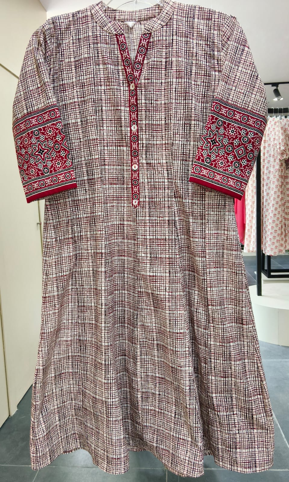 RED PANEL CUT CO ORD SET