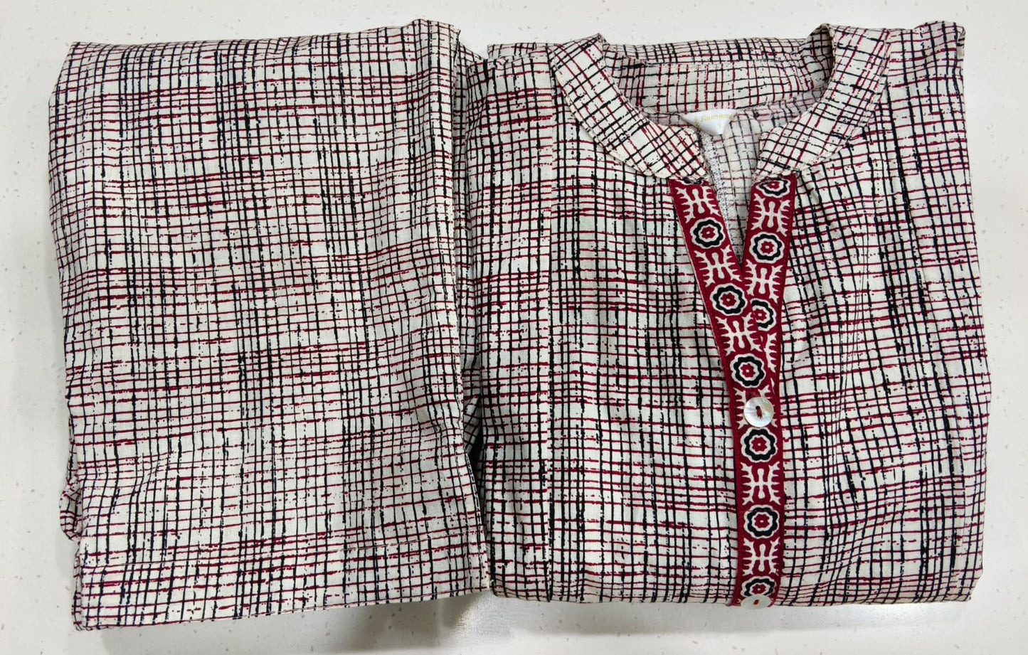 RED PANEL CUT CO ORD SET