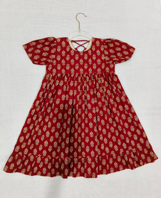 Red floral dress