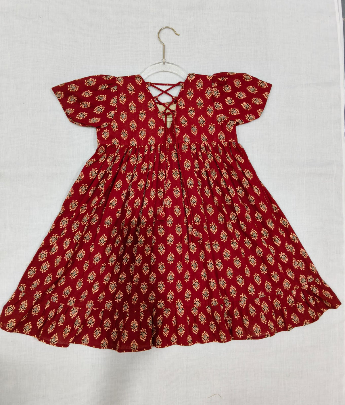Red floral dress