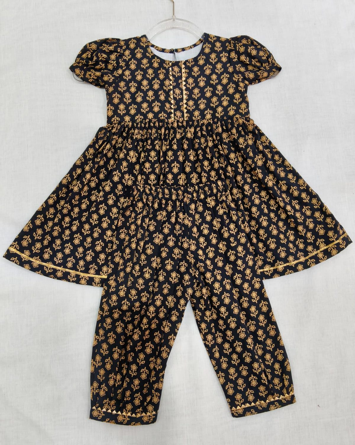 Black Printer Lace Coord set