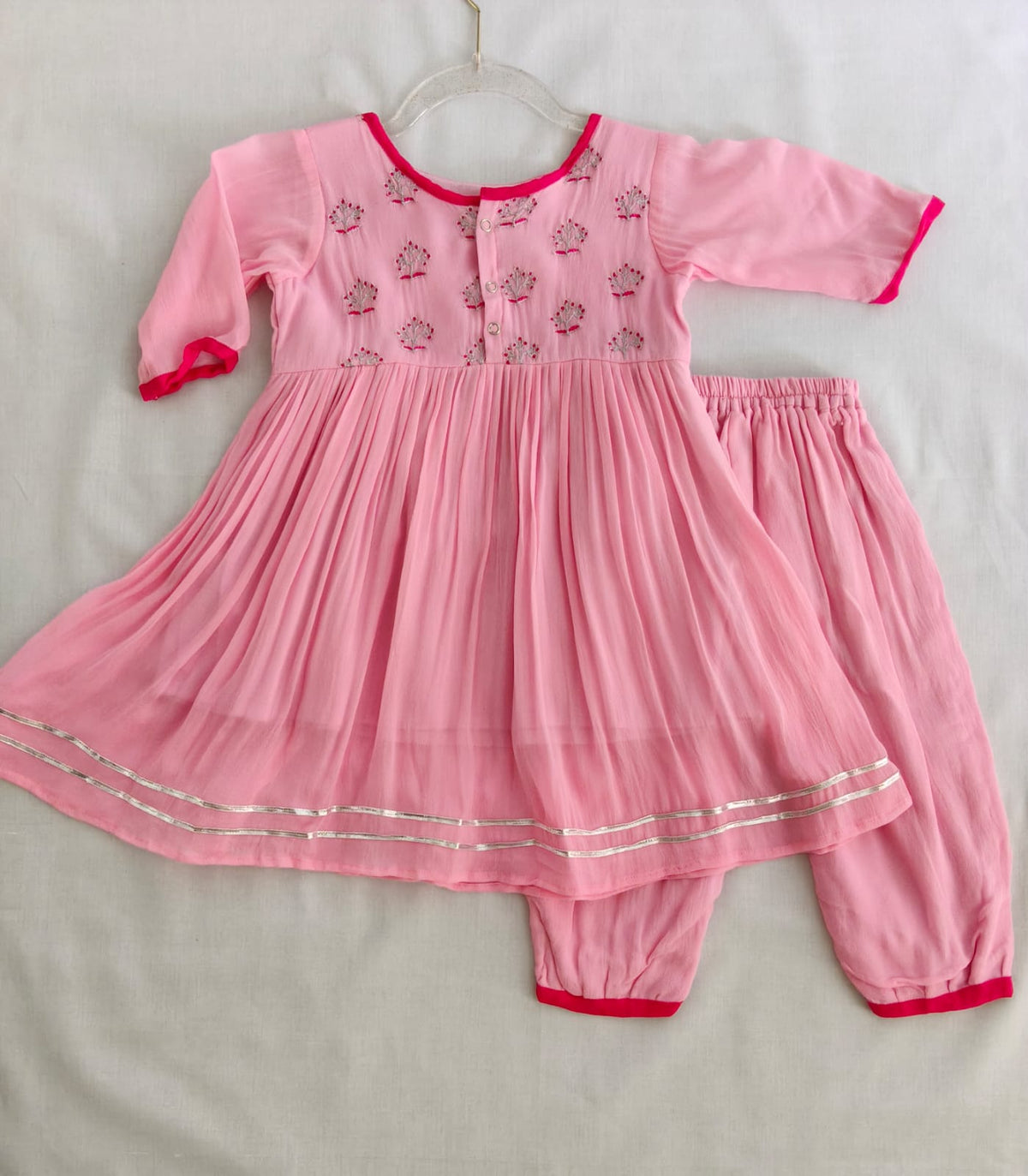 Pink Georgette Coord set