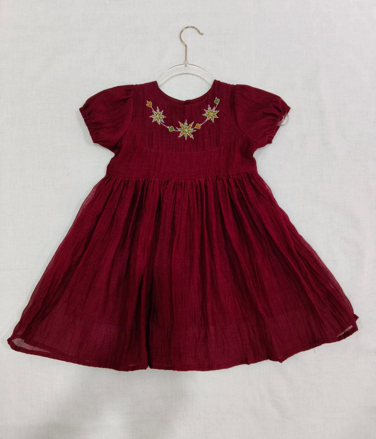 Maroon Chanderi Dress