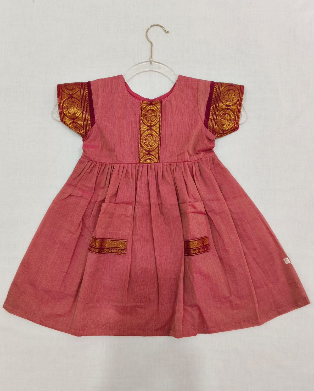 Pink W Pink Border-Silk Cotton