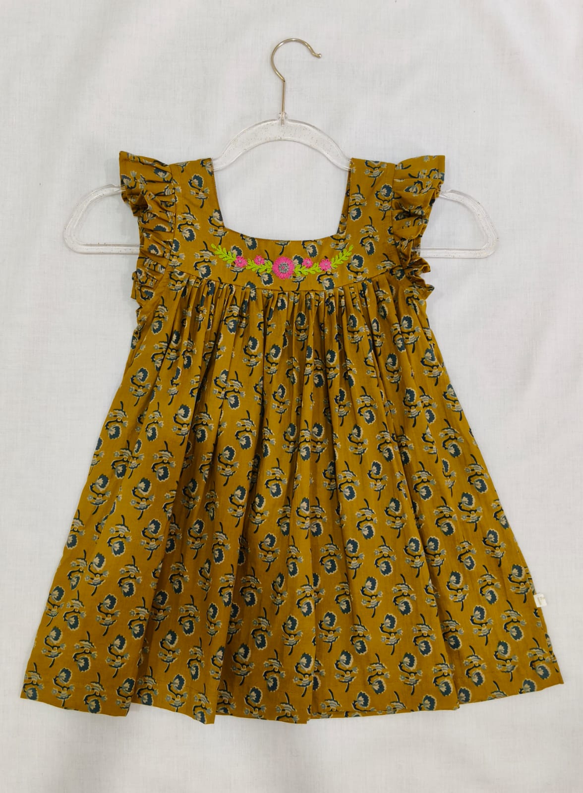 Khaki Floral Dress