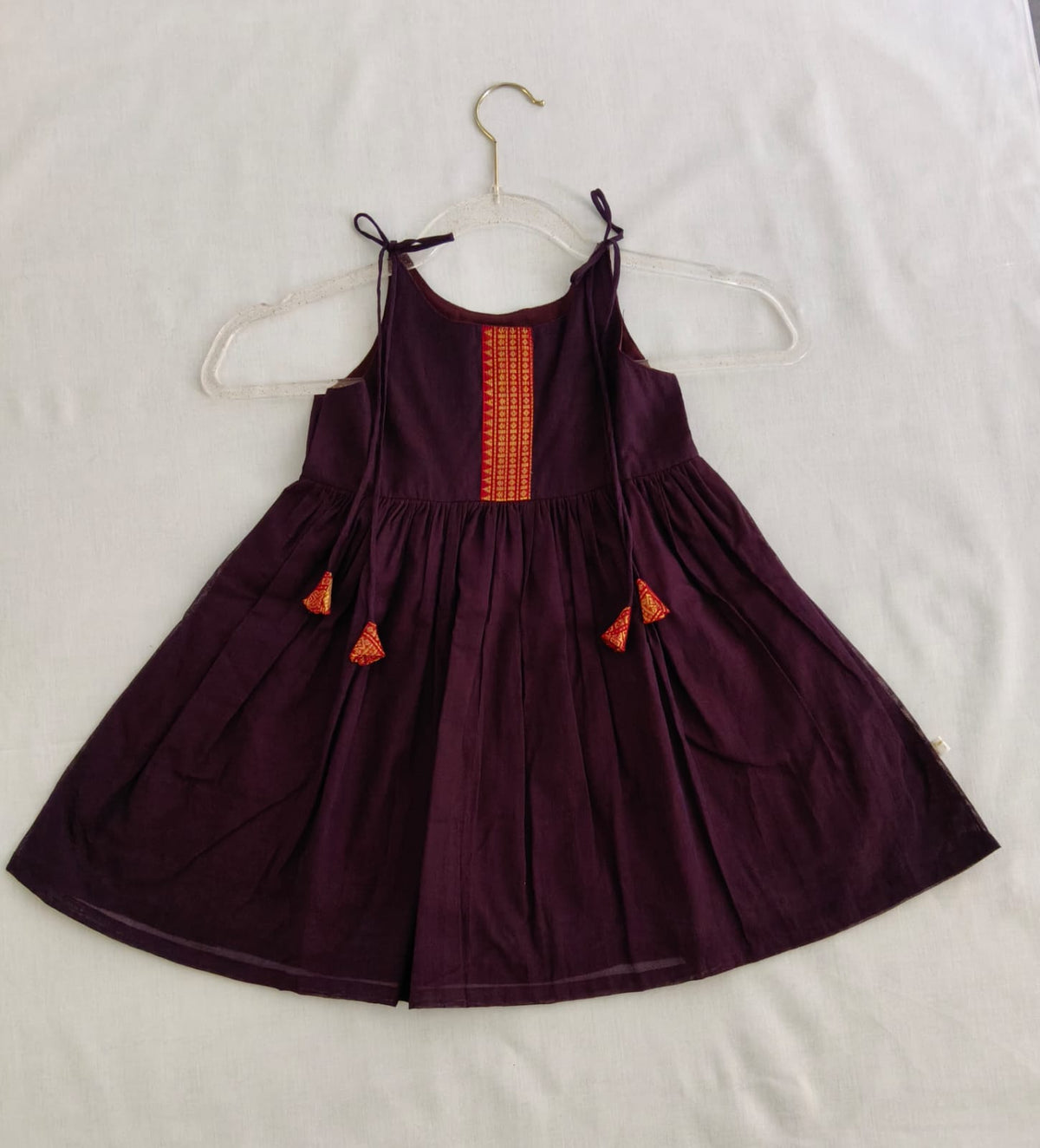 Violet w Red Border-Silk Cotton