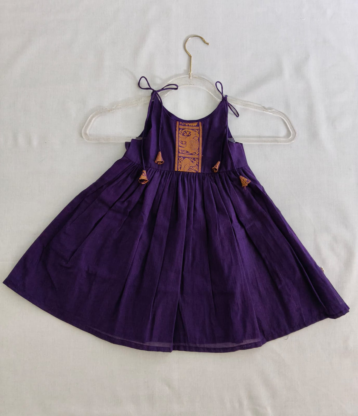 Violet W Golden Border-Silk Cotton